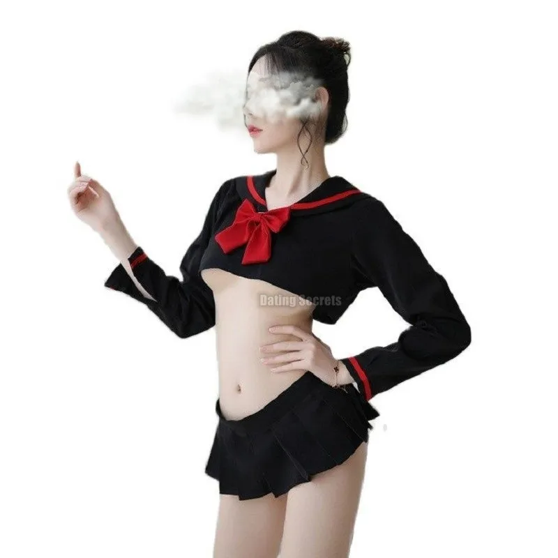 Сексуальный костюм для косплея JK униформа Kwaii Lolita мини топ с юбкой эротический