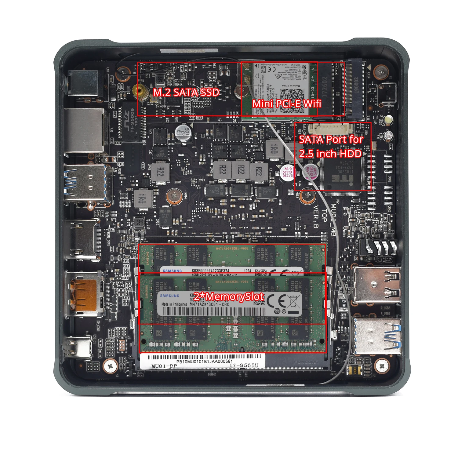 Мини-ПК настольный компьютер 10 поколения Intel Core i7 10510U i5 10210u USB 3 0 HDMI DP | Компьютеры и