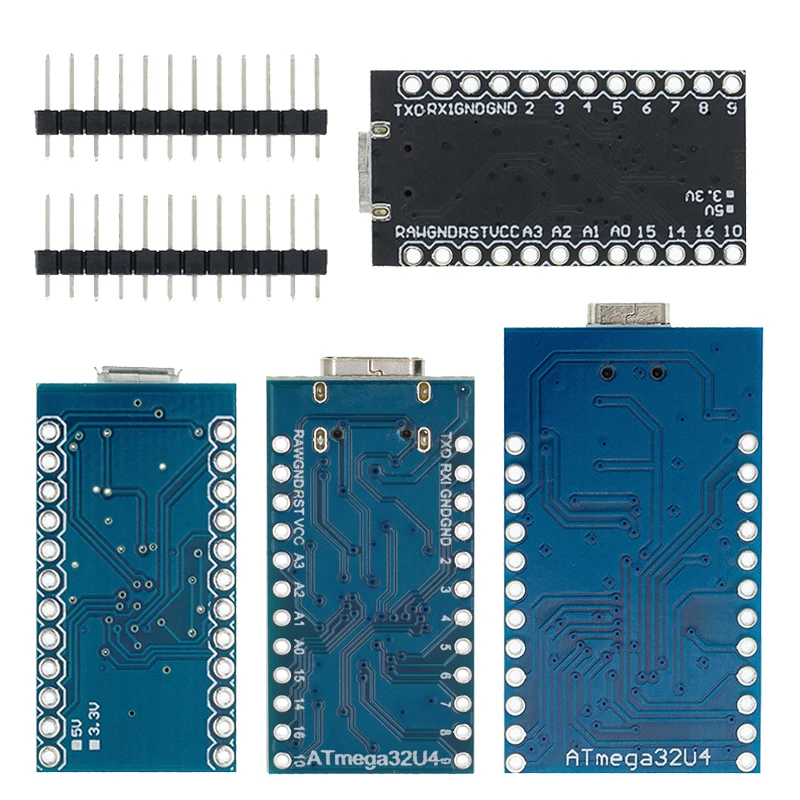Модуль платы PRO MICRO/MINI/TYPE-C USB 5 в 16 МГц для контроллера Arduino/Leonardo ATMEGA32U4-AU/MU Pro-Micro 1 шт. |