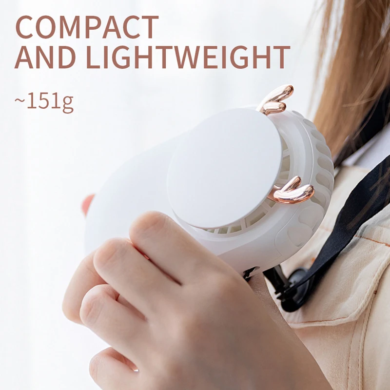 Портативный Электрический мини вентилятор USB Перезаряжаемый подвесной кулер для