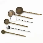 8, 10, 12, 14, 16, 18, 20 мм, 10 шт., высокое качество, бронзовое покрытие, медный материал, Шпилька для волос, заколка для волос, основа для закрепления, кабошон, камея