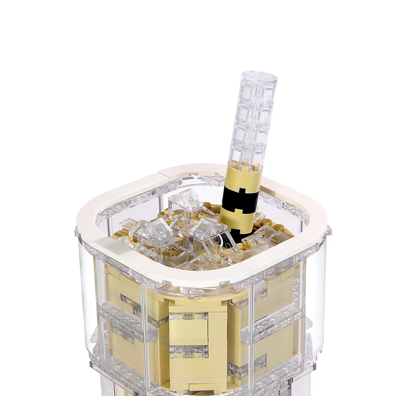 Игрушечная молочная чашка модель напитка с жемчугом строительные блоки