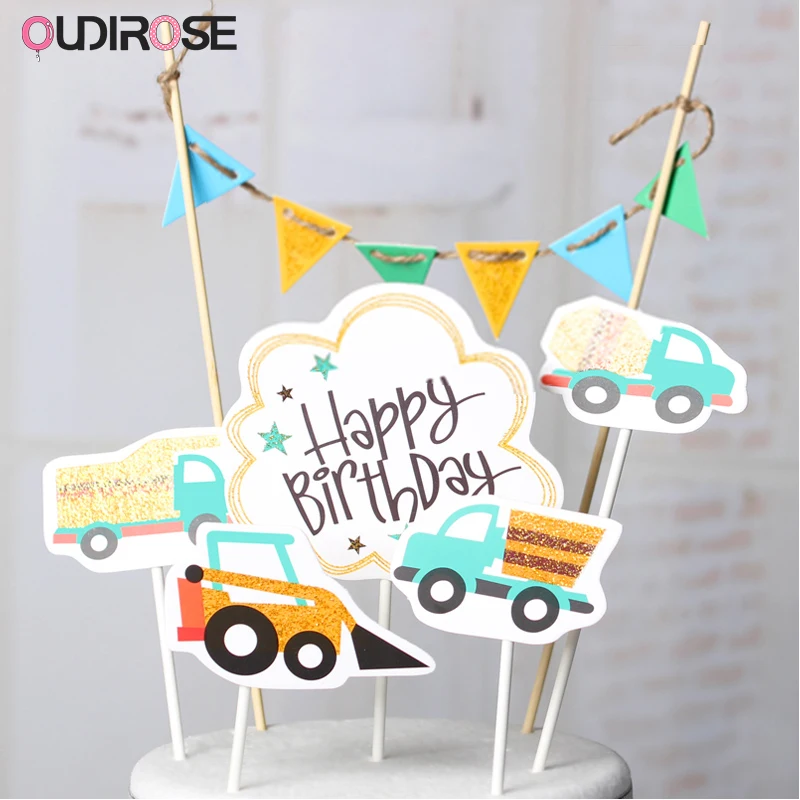 Тема мультфильма для детей счастливые топперы торта на день рождения сердце