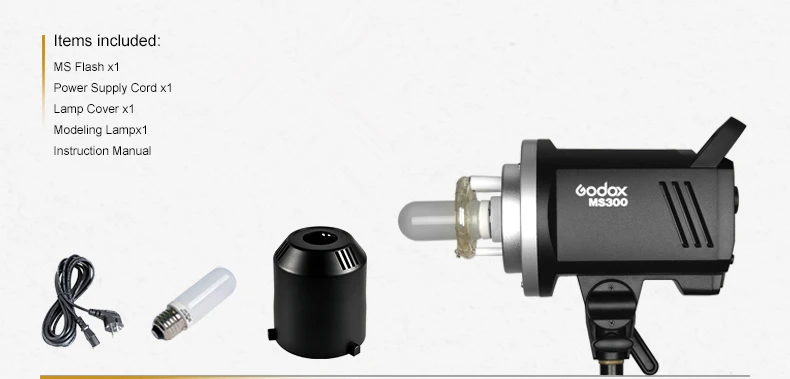 Godox MS200 200 Вт или MS300 300 Вт 2,4 г встроенный беспроводной приемник легкая Компактная и прочная студийная вспышка Bowens Mount
