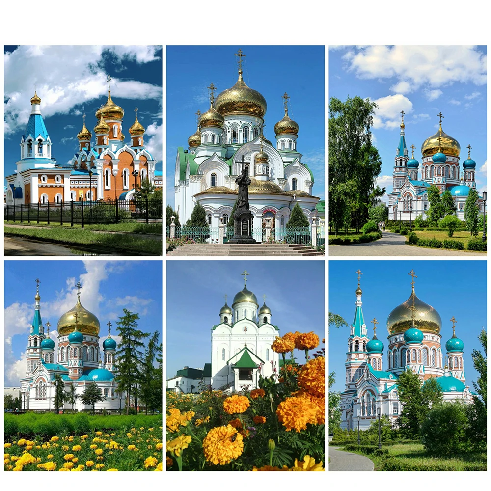 

Diy 5d Full Painting Diamond Painting Embroidery Scenery Castle Cross Stitch Diamond Art Mosaic Furniture Decoration Hobby Gift