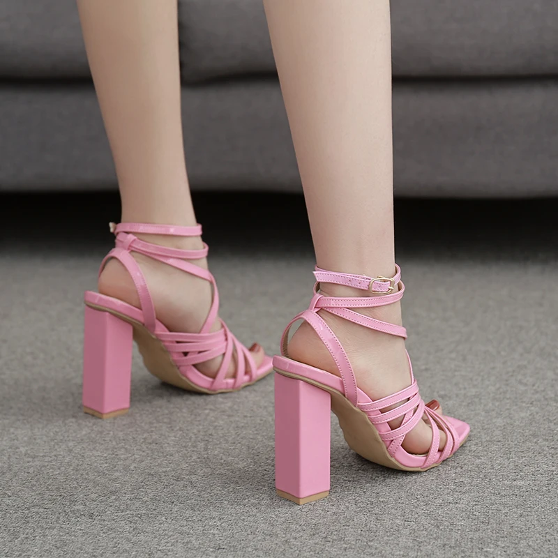 Женские босоножки в Звездном стиле Модные гладиаторы на высоком каблуке с узкими