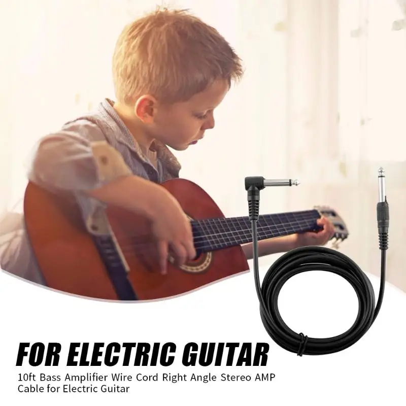 3m elektrische gitarre verstärker kabel 10ft bass rechtwinklig stereo audio amp kabel draht musical instrument teile zubehör free global shi