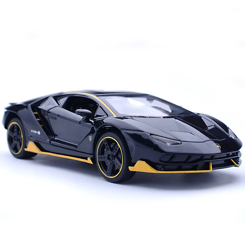 1:32 литая спортивная машина Centenario черная высокий симулятор металлическая модель