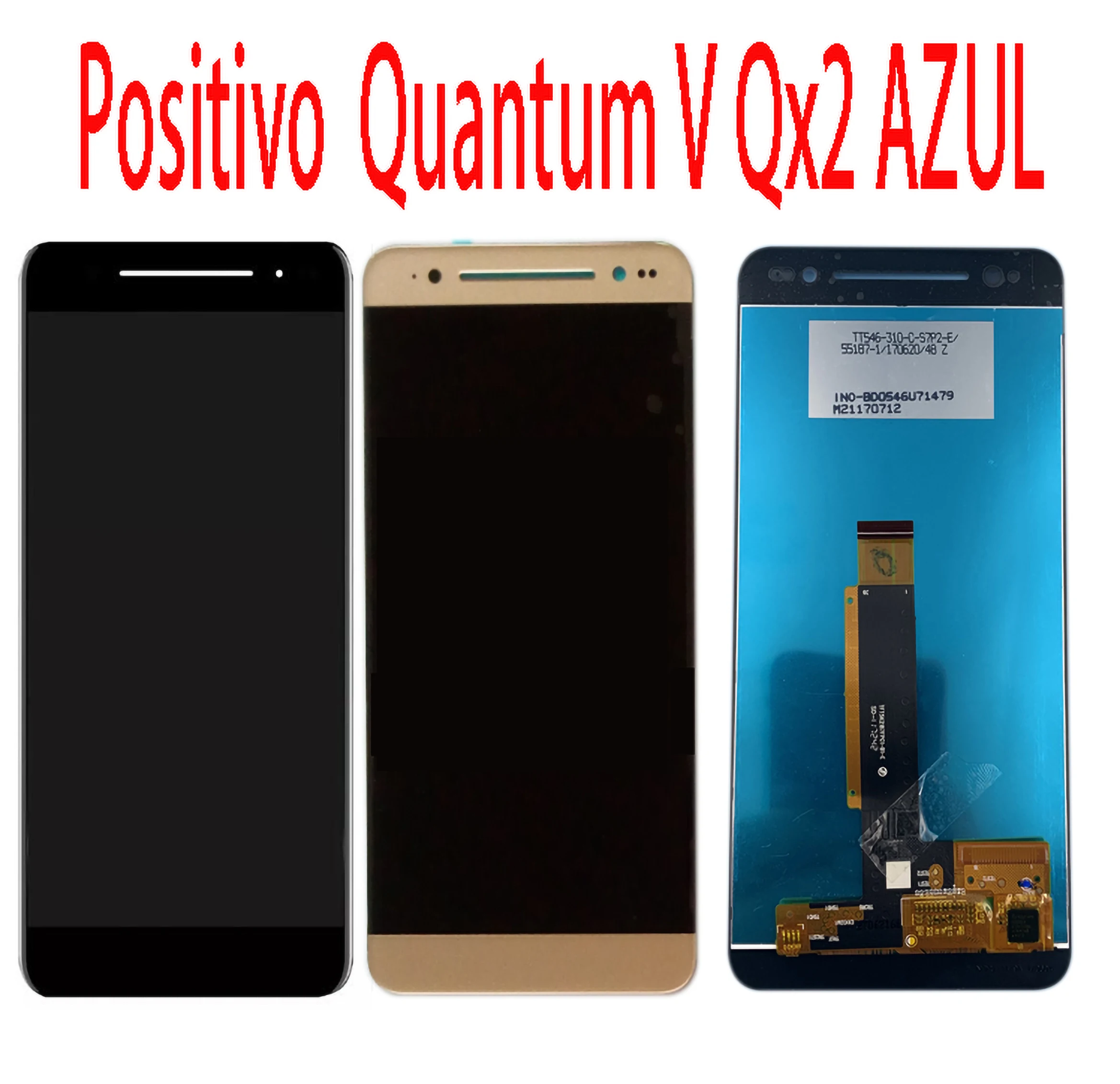 5 дюймовый ЖК дисплей сенсорный для позиционирования QuantumV Qx2 Azul Preto оригинальный