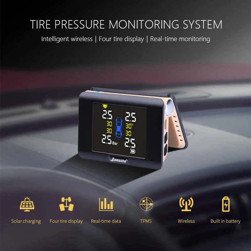 Vtopek безопасность автомобиля Tpms Солнечная энергия Интеллектуальный процессор в