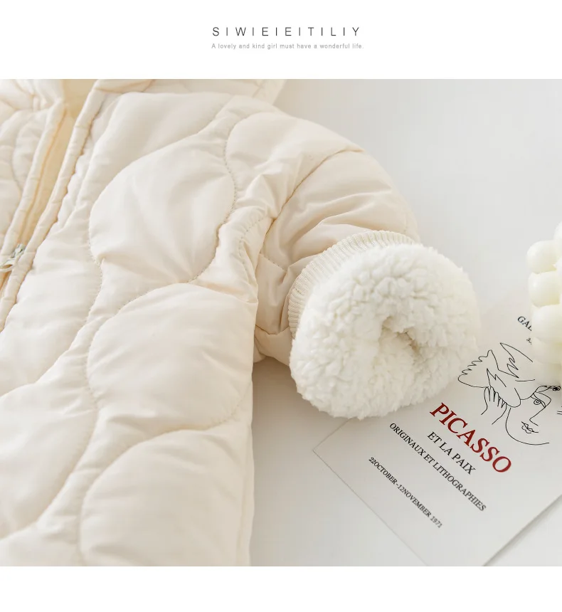 

2021 Baby Overalls Newborn Infant Snowsuit Boys Girl Romper Jumpsuit with Bear Ear Hooded Cotton Coat Baby Long Sleeve Outerwear