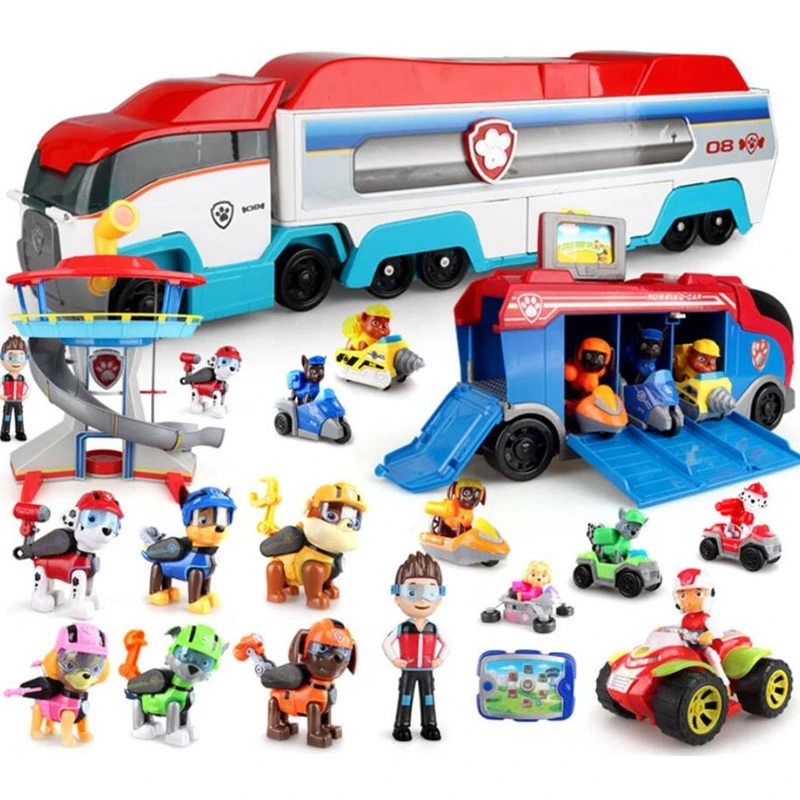 2021 ПЭТ и Щенячий патруль Спасательная команда игрушка набор пластиковых игрушек