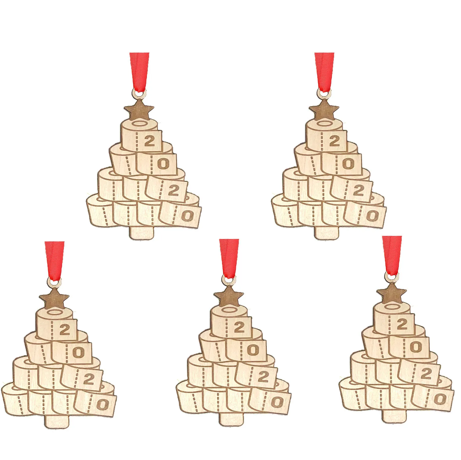 5 шт. художественная деревянная подвеска на рождественскую елку 2020 1 звезда не
