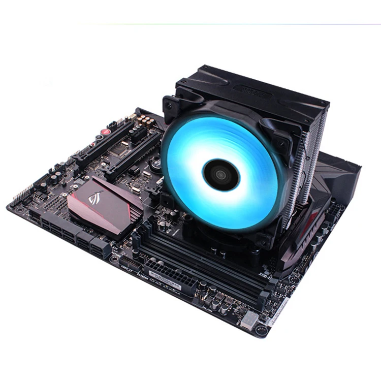 Pccooler X4 4 Heatpipe кулер для центрального процессора 12 см 12 В/4PIN RGB тихий вентилятор для Intel LGA 115x AMD AM4 120 мм cpu Радиатор Вентилятор охлаждения