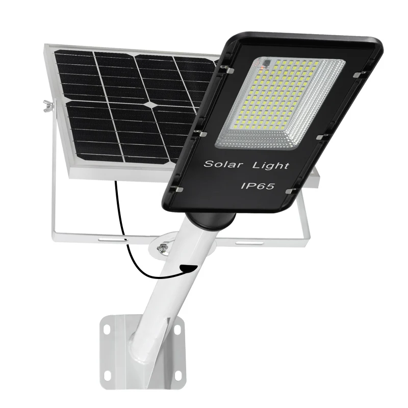 

Solar LED light outdoor waterproof wall light CoolL white street light with remote control Road brightness 100W Garden
