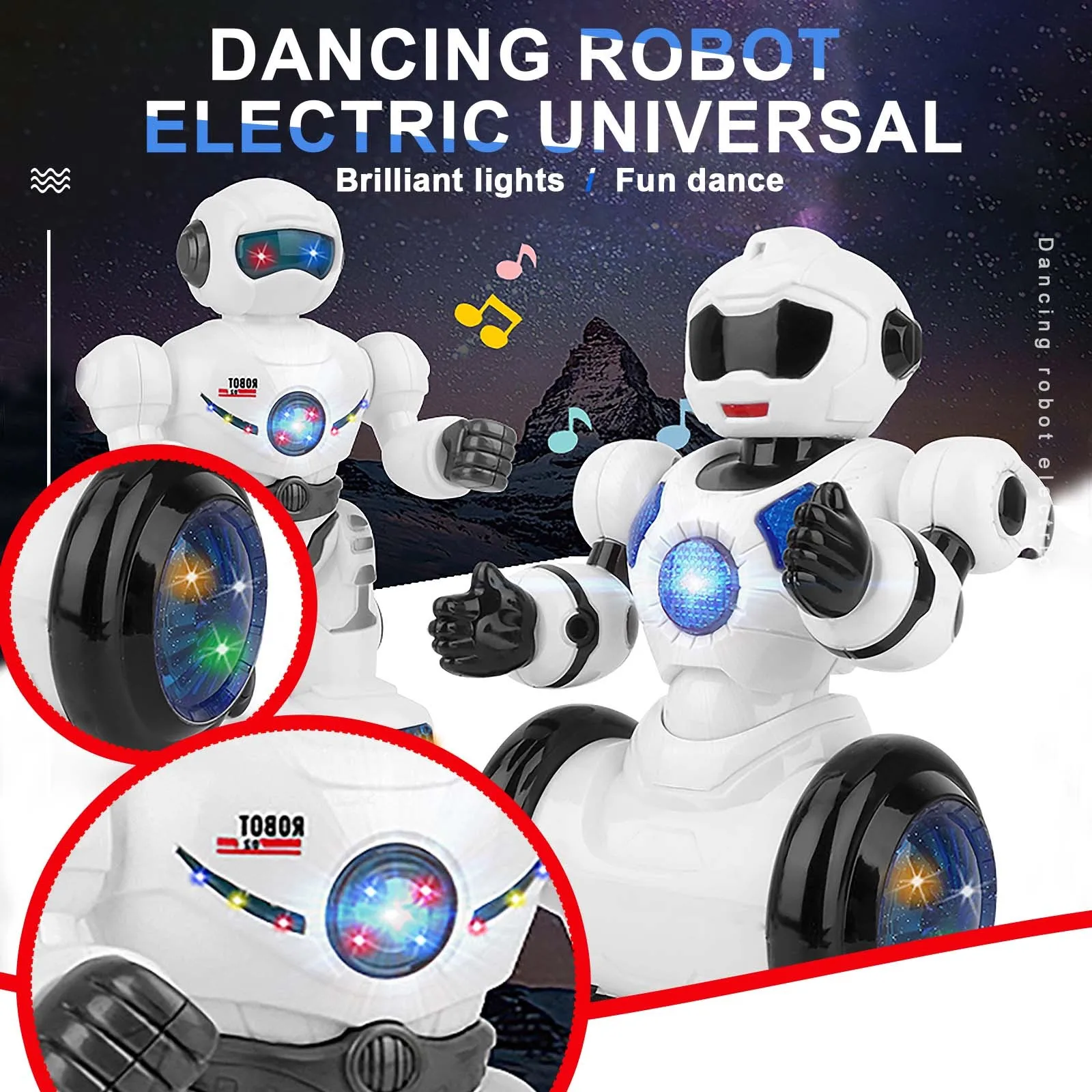 

Educational Kids Toys Electric Dancing Robot Toy LED Light Music Dazzling Dance Robot Can Dancing Singing Talking Sliding Toys