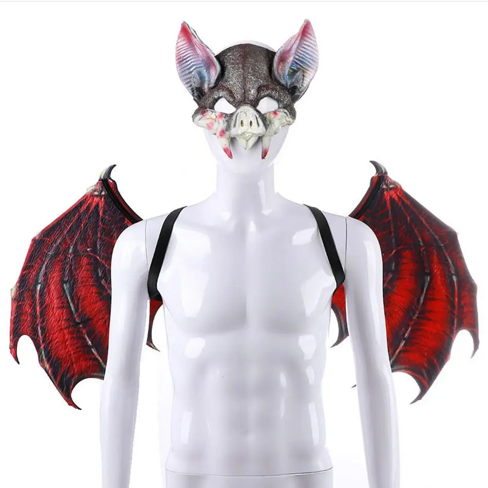 Летучая мышь маска вампира крылья Набор Хэллоуин Взрослый Ребенок Косплей