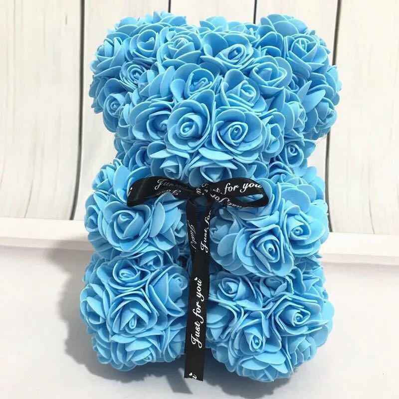 Имитация розового медведя искусственная креативная Роза медведь Тедди