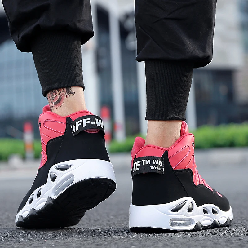 Мужские баскетбольные кроссовки с высоким берцем амортизирующие Uptempo уличные