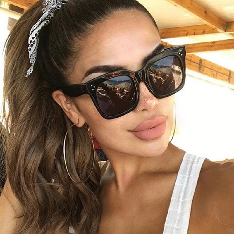 

square sunglasses women 2020 vintage black Luxury oversized gradient female sunglasses fashion shades glasses gafas de sol