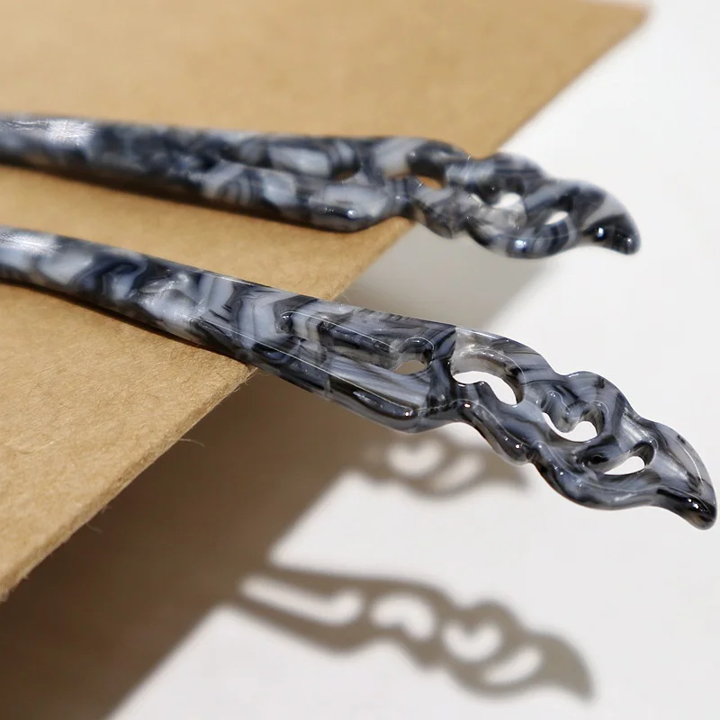 Модные ацетатные палочки для волос еды в китайском стиле Винтажные заколки