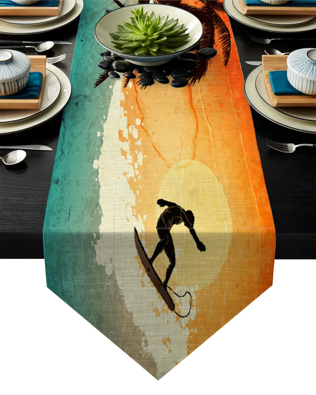 Гавайский серфинг тропический океан настольная дорожка для свадьбы праздника