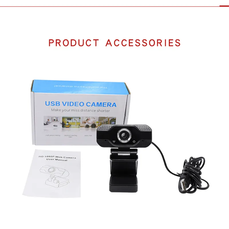 

PC Webcam 1080P Full HD Widescreen Web Camera with Built-in Microphone for Recording Video Calling Conferencing Gaming