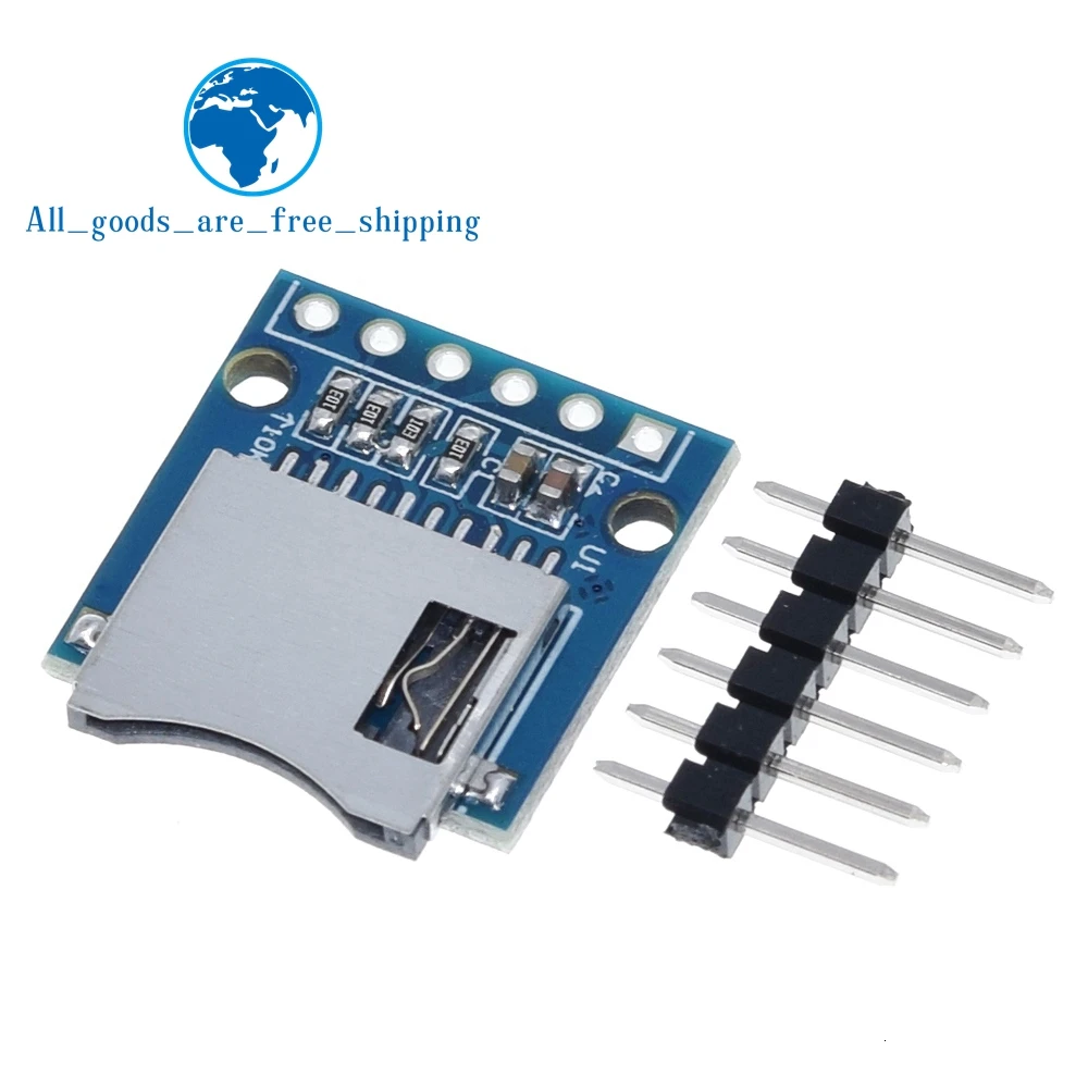 

TZT Micro SD Storage Expansion Board Mini Micro SD TF Card Memory Shield Module With Pins for Arduino ARM AVR