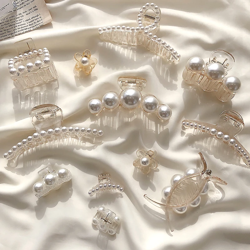 Женские заколки для волос с крупным жемчугом винтажные Элегантные Заколки