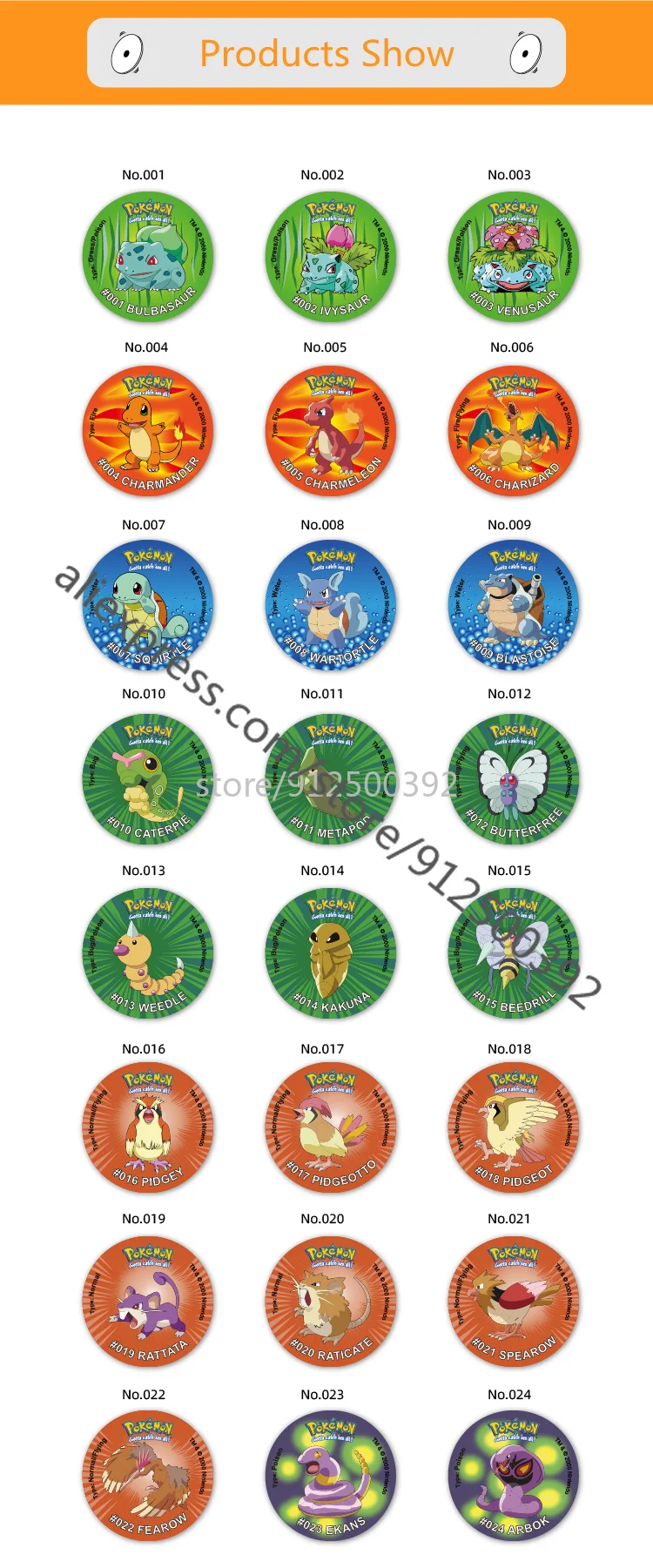 Juego de tazas de Pokemon DE LA PRIMERA primera edici&oacute;n, set de cartas de guetos Redondos y Antiguos, 151 unidades, 2000 unidades-2