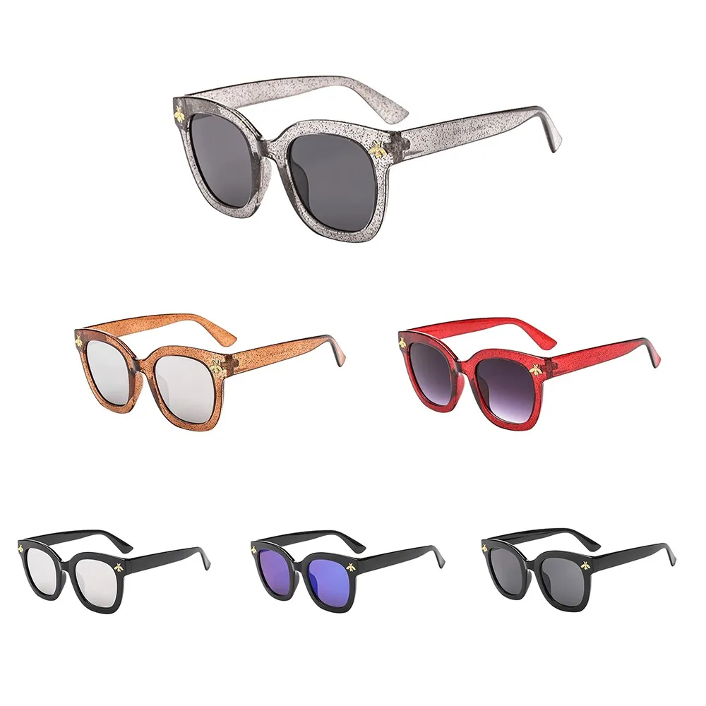 Женские солнцезащитные очки в ретро стиле с квадратными пчелами брендовые