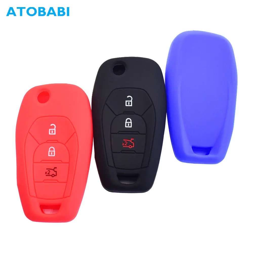

Silicone Car Key Case 3 Buttons Folding Remote Control Fobs Shell Protector Cover Skin For Chevrolet Cruze Sonic Spark Trax 2019