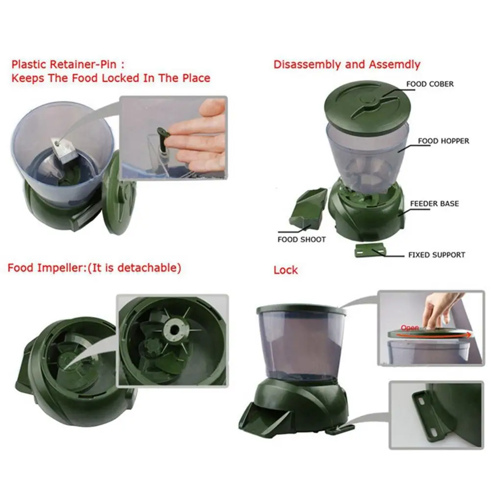 

4.25L Pet Feeding Dispenser Automatic Fish Feeder With Timer Quantify Food Dispenser For Vacation Weekend Pet Feeder Tools