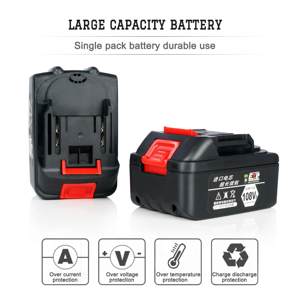 Беспроводная угловая шлифовальная машина 21 в 4000 мАч литий-ионная режущая