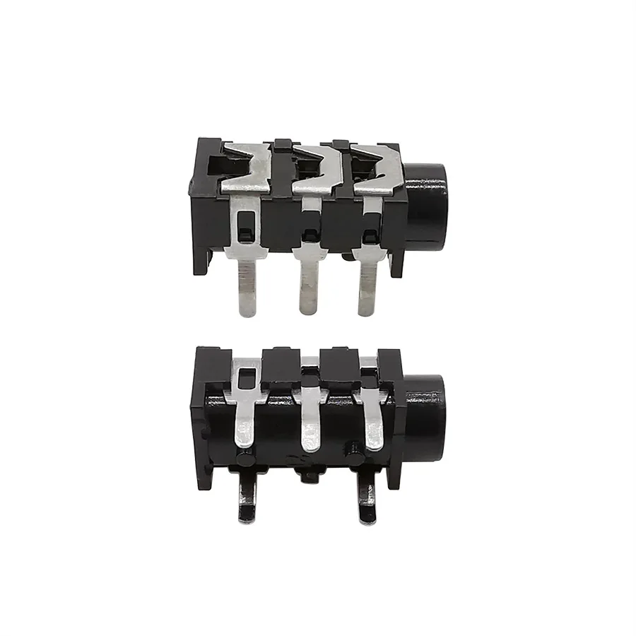 10 шт./лот PJ-313 стерео разъем для наушников черного цвета PJ 313 3 5 мм 5-контактный