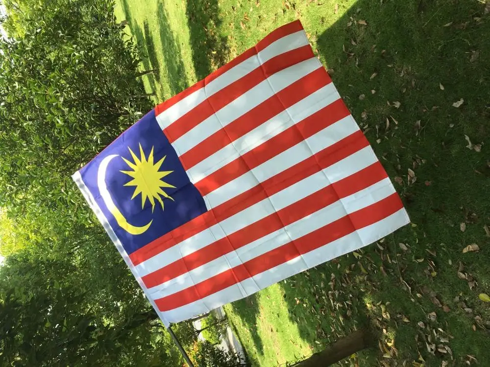 3*5 футов Малайзия Летающий флаг полиэстер страна национальные Висячие флаги