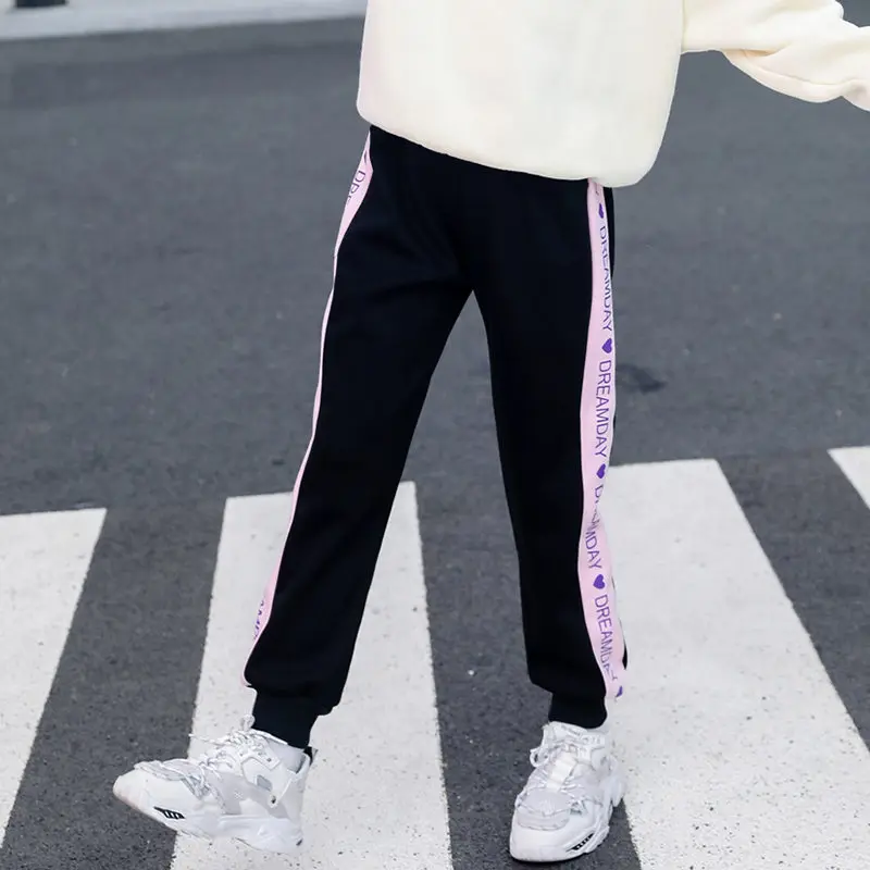 Спортивные штаны одежда для девочек 8 10 12 лет детские розовые повседневные