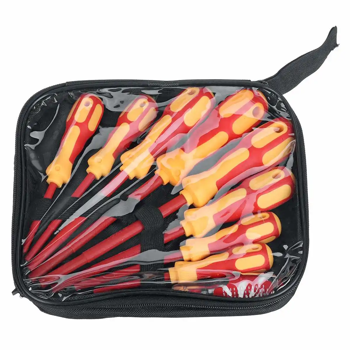 

9Pcs Screwdriver Set Magnetic Insulated Handle Screwdriver Tools Set Precision Screw Driver Slotted Cross Word Head Repair Tools