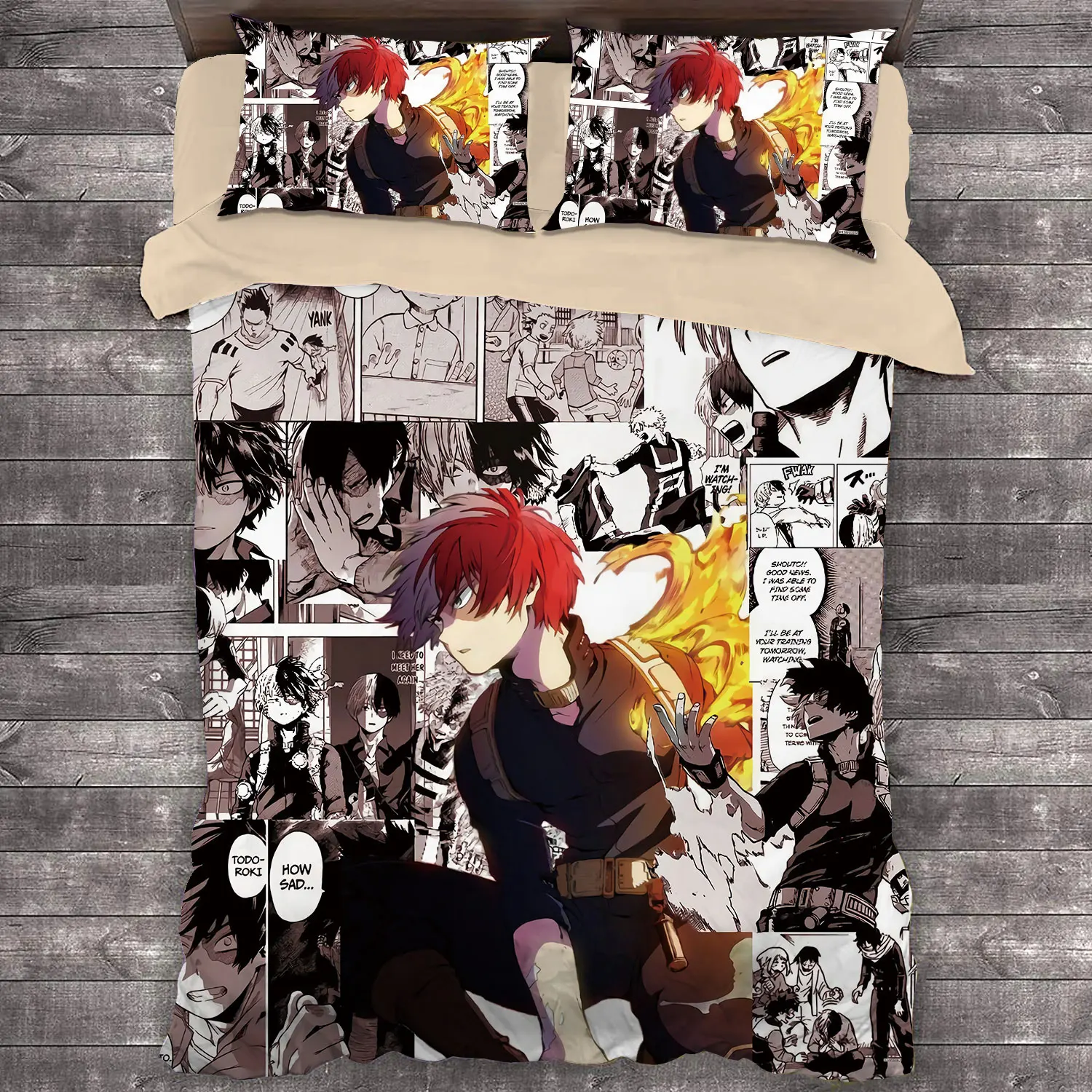

Popular Anime My Hero Academia 3D Bedding Set Duvet Covers Pillowcases Comforter Bedclothes Bed Linen bedding sets 03