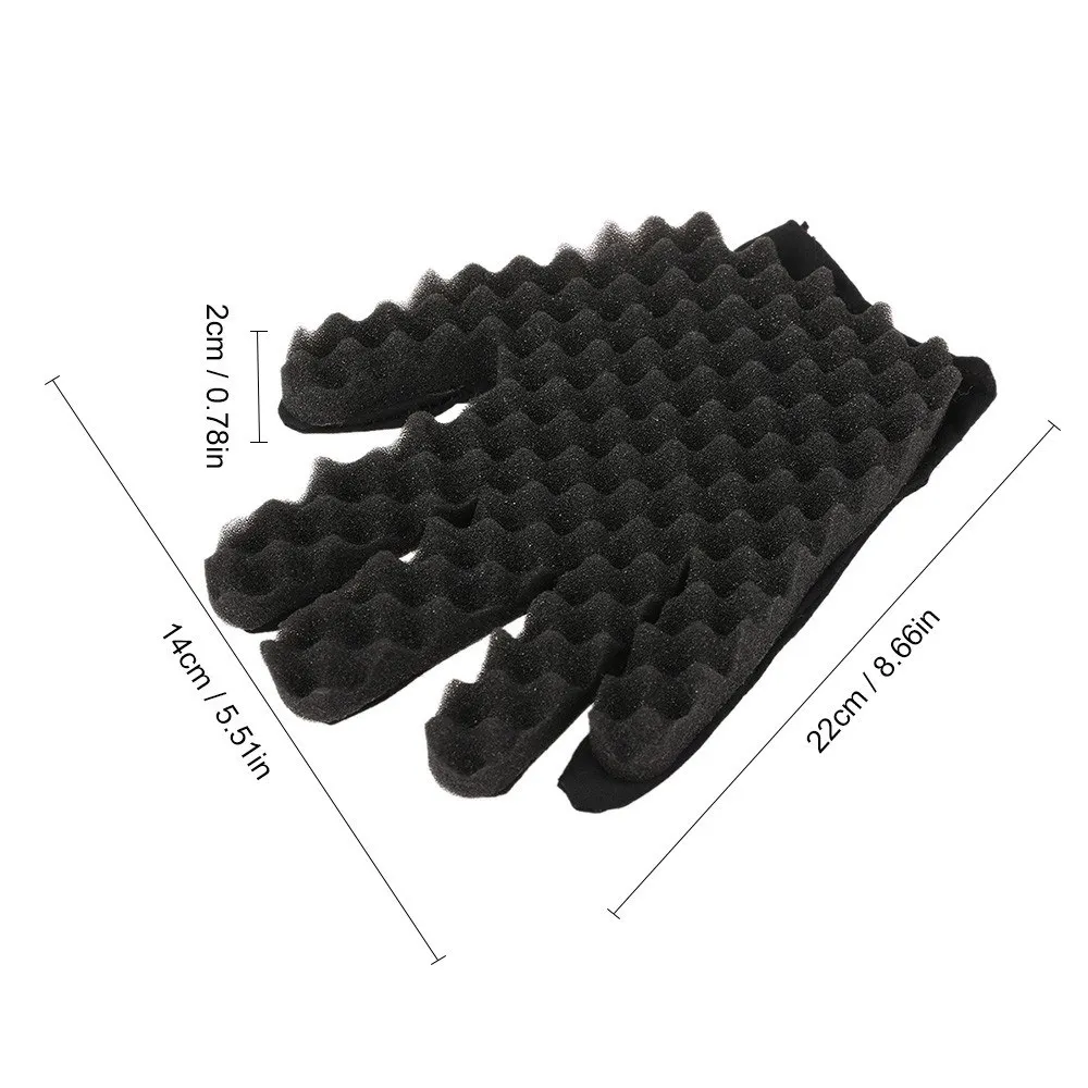 Афро завивка для волос перчатки с губкой учебник барберов волна Черная Твист