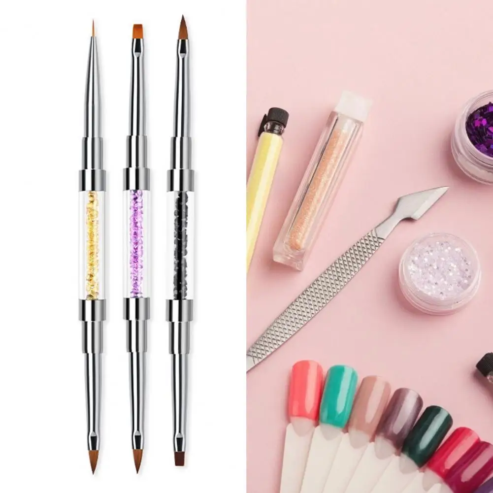 

Nail Pen Double Head Rhinestone Penholder Fashion Design Drawing Line Rhinestones Pen Nail Art Brush for Female