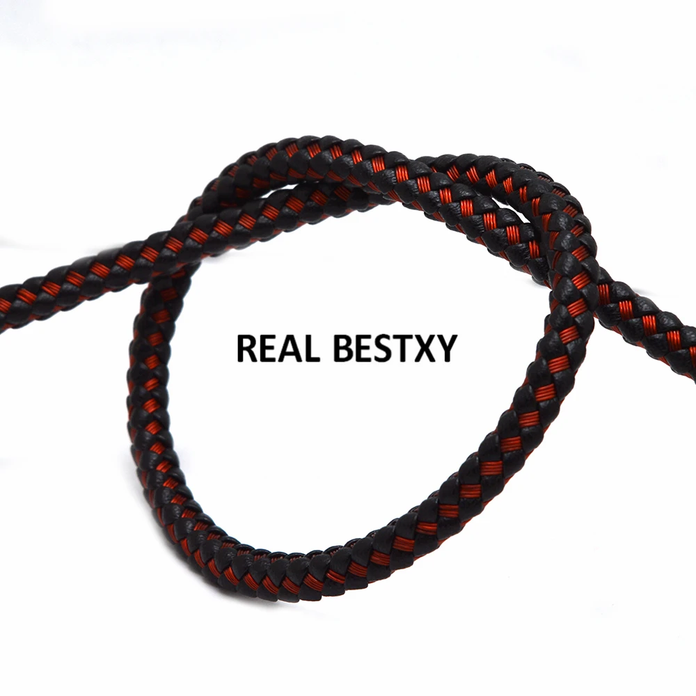 2 м/лот Кожаные Шнуры с ремешками из нержавеющей стали размером около 6*5 5 мм для