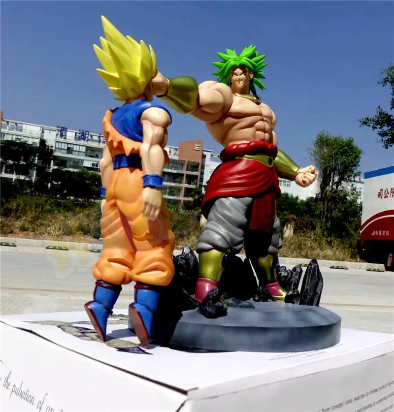 Драконий жемчуг Z Super Saiyan Broli VS Goku окрашенная статуя из ПВХ Модель Коллекция аниме