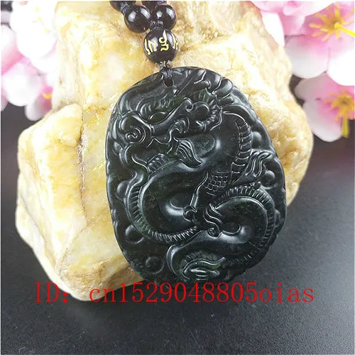 Сертифицированный китайский натуральный черный зеленый Нефритовый дракон