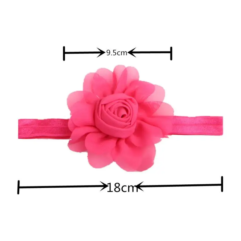 1pc monochrome fashion baby girl hair band headband flower rose chiffon children's accessorie | Детская одежда и обувь