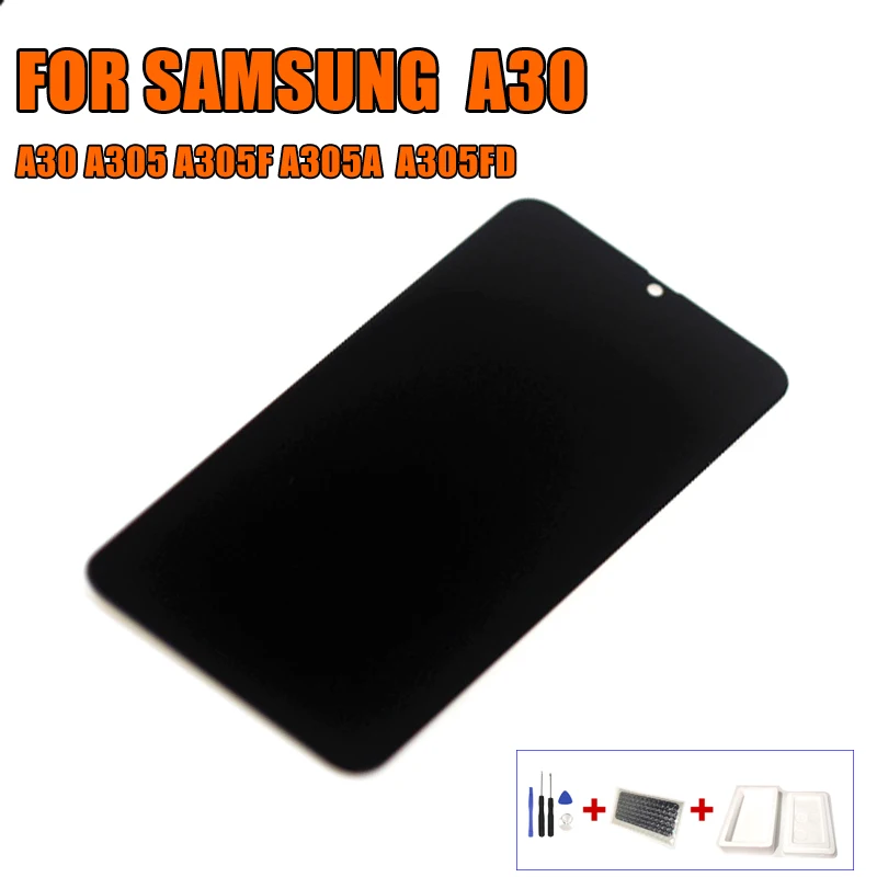 6 4 ''ЖК дисплей для SAMSUNG GALAXY A30 A305/DS A305F A305FD A305A сенсорный экран дигитайзер сборки