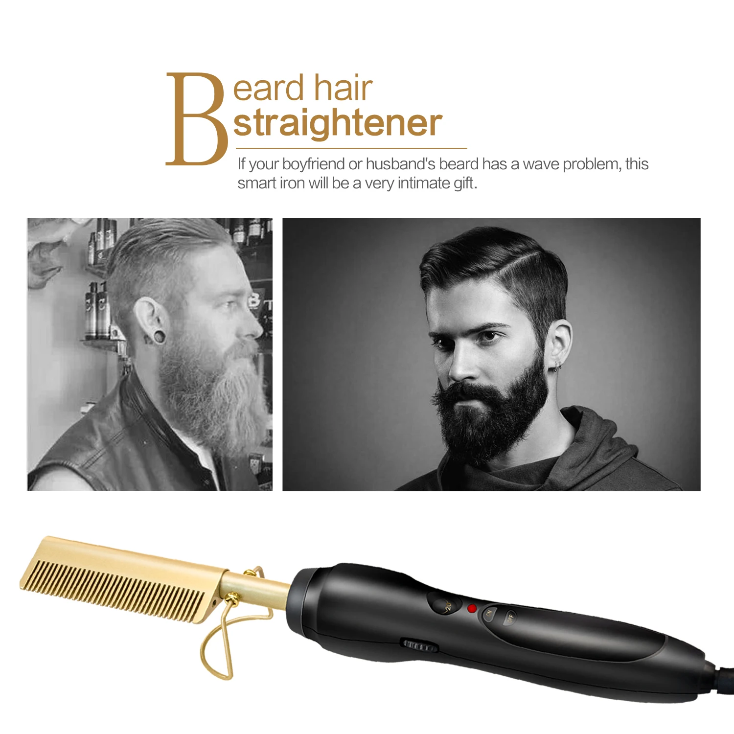 Нагревающий Электрический Выпрямитель для волос гребень экологически чистый