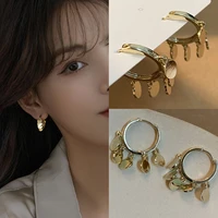 korean retro cool metal disc earrings european and american exaggerated temperament earrings 2021 womens jewelry accessories