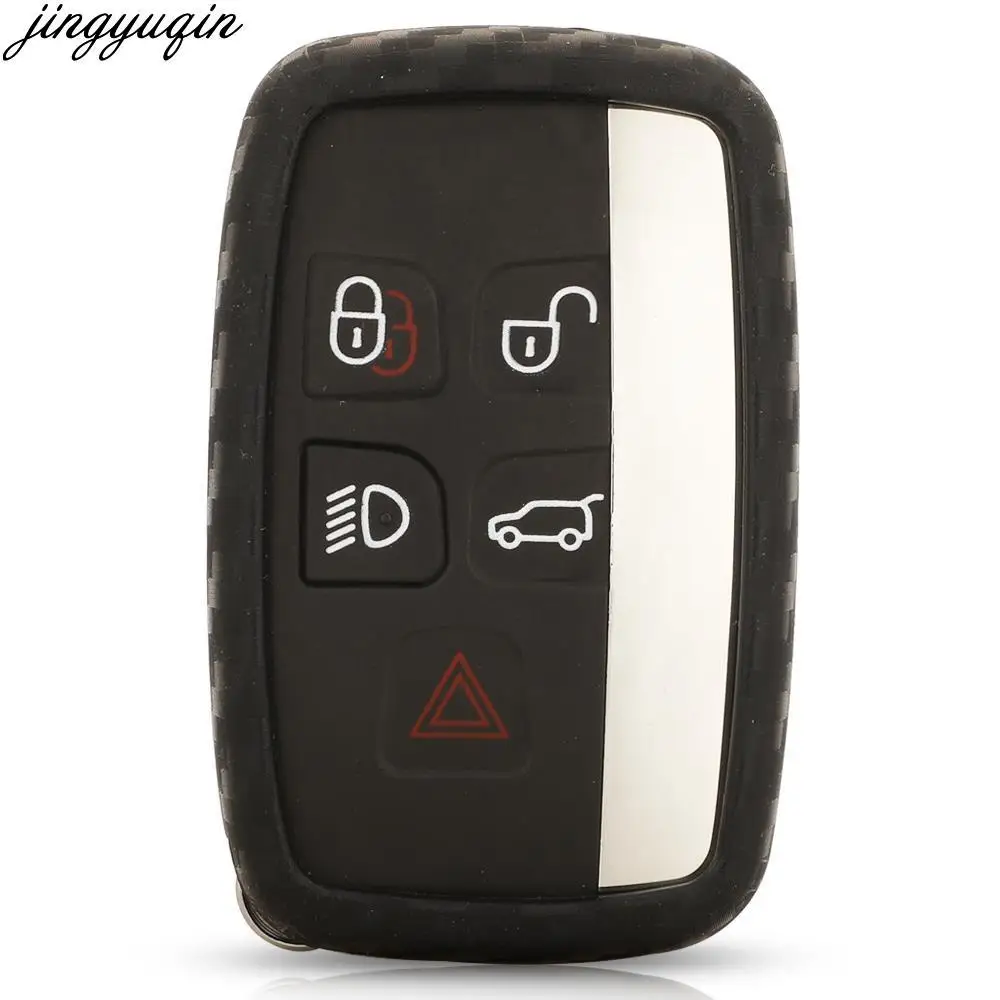 

Jingyuqin 10pcs Smart Key Carbon Silicone Case Cover For Land Rover Range Rover Sport Evoque Freelander 2 Jaguar XE XJ XJL XF 5B