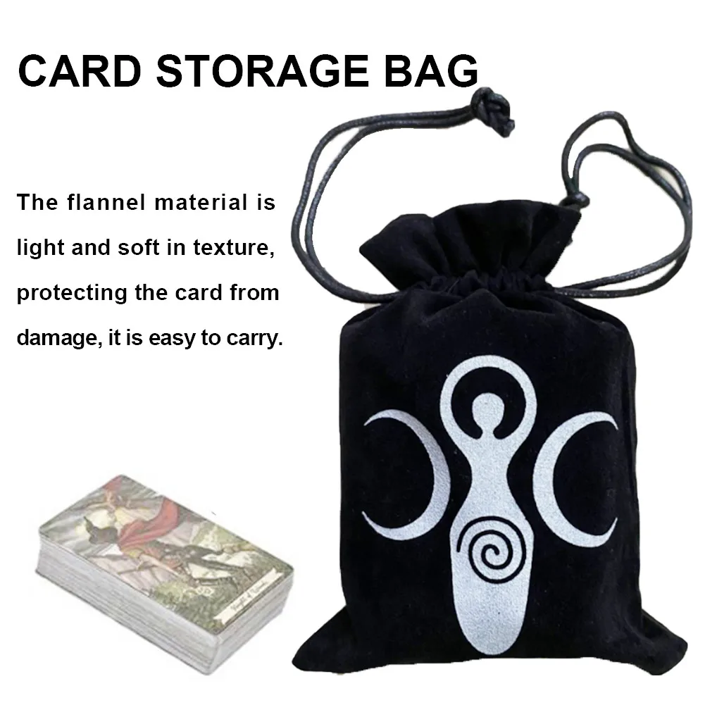 

Tarot Cards Storage Bag 13x18CM Soft Lightweight Small Items Mini Drawstring Bag Board Game Tarot Storage Bags Right